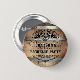 Bachelor Party Rustic 6 Cm Round Badge