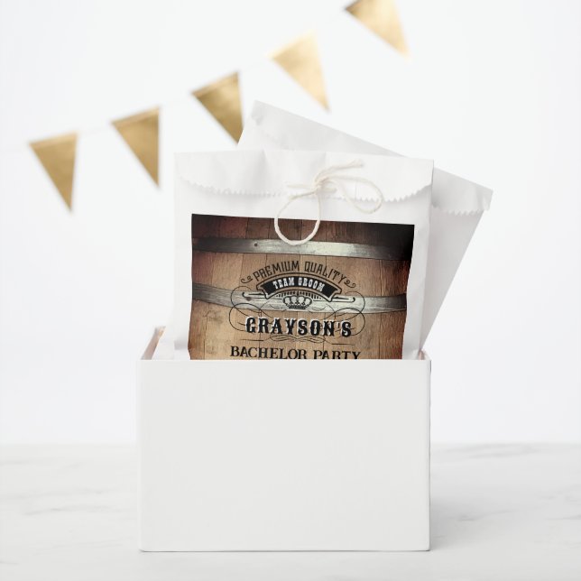 Bachelor Party Rustic Whiskey Barrel Favour Bags (Party)