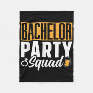 Bachelor Party Squad Bride Groom Team _2 Fleece Blanket