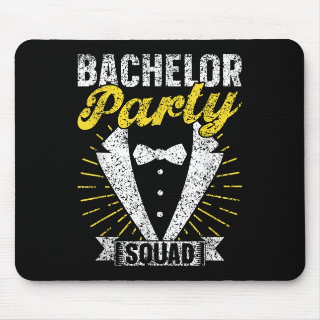 Bachelor Party Squad Groom Team Bride Bachelor  Mouse Mat (Front)