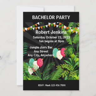 Bachelor Party/Stag Do! Editable text Invitation