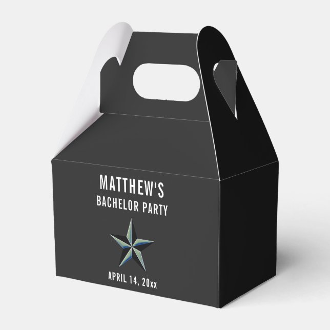 Bachelor Party Star Wedding Favour Box (Front Side)