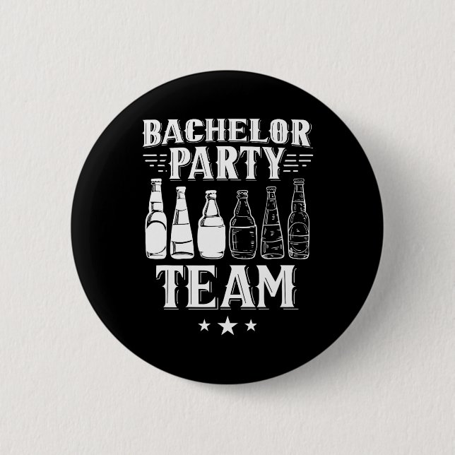 Bachelor Party Team Groom Bride 1  6 Cm Round Badge (Front)