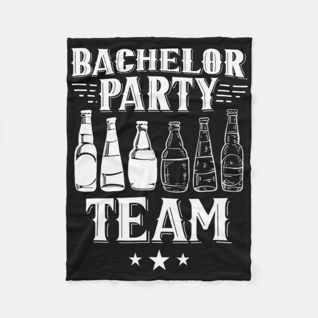 Bachelor Party Team Groom Bride 1  Fleece Blanket (Front)