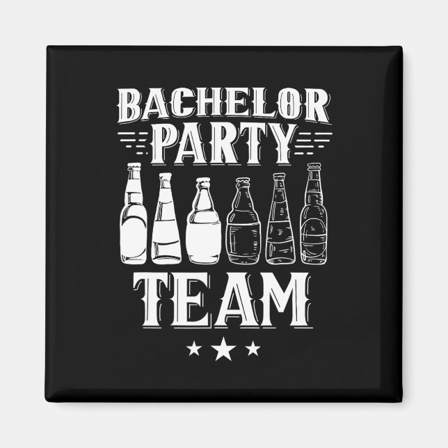 Bachelor Party Team Groom Bride 1  Magnet (Front)