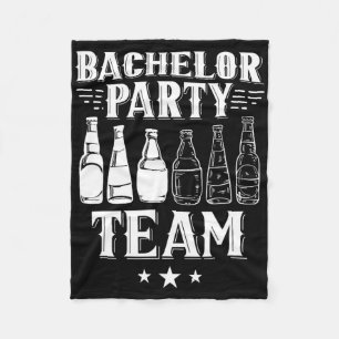 Bachelor Party Team Groom Bride 4 Fleece Blanket