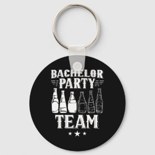 Bachelor Party Team Groom Bride 4  Key Ring