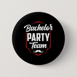 Bachelor Party Team Groom Bride  6 Cm Round Badge