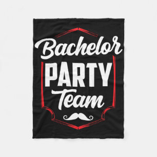 Bachelor Party Team Groom Bride Fleece Blanket