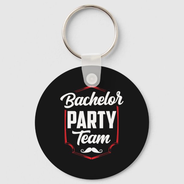 Bachelor Party Team Groom Bride  Key Ring (Front)
