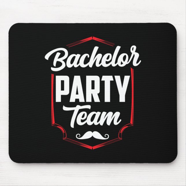 Bachelor Party Team Groom Bride  Mouse Mat (Front)
