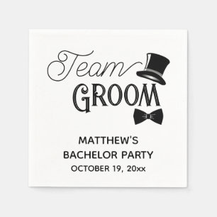 Bachelor Party Team Groom Wedding Napkin