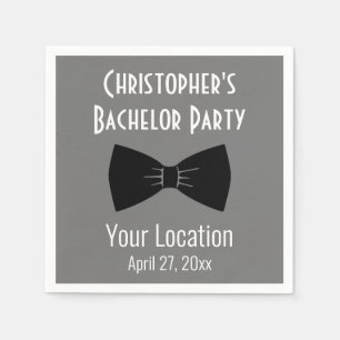 Bachelor Party Tuxedo Bow Tie Wedding Napkin