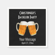 Bachelor Party Wedding Beer Cheers Black