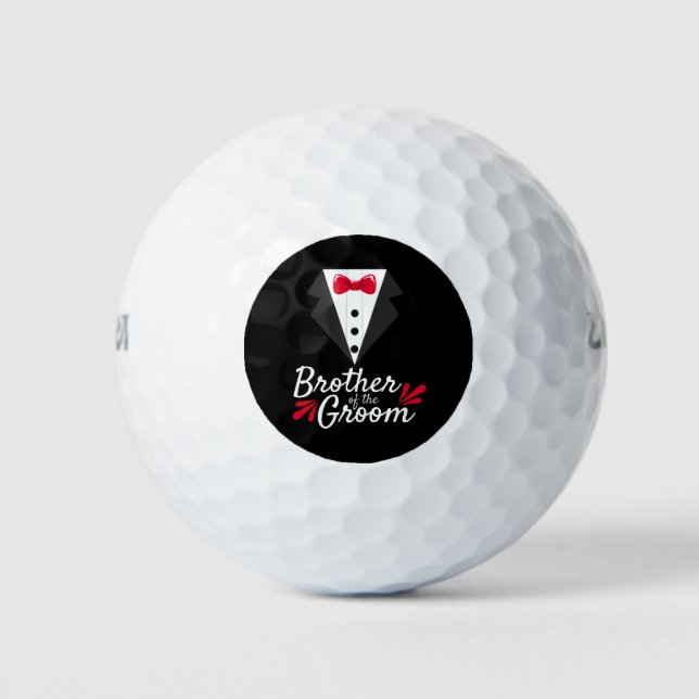 Bachelor Party Wedding Brother of the Bride Golf Balls (Front)