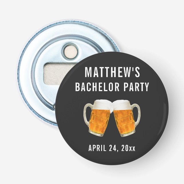 Bachelor Party Wedding Favour Beer Cheers Bottle Opener (Front)