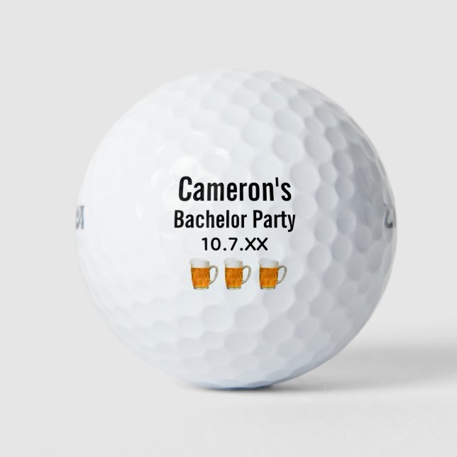 Bachelor Party Wedding Favour Beer Cheers Golf Balls (Front)