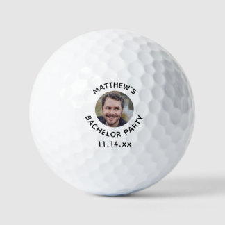 Bachelor Party Wedding Favour Groom Photo Golf Balls