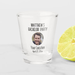 Bachelor Party Wedding Favour Groom Photo Shot Glass