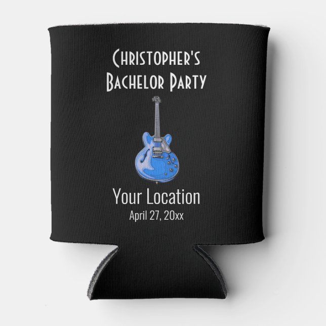 Bachelor Party Wedding Favour Guitar Can Cooler (Front)