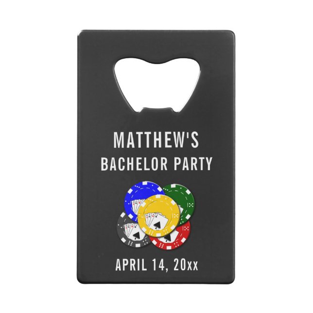 Bachelor Party Wedding Favour Poker Gambling (Back)