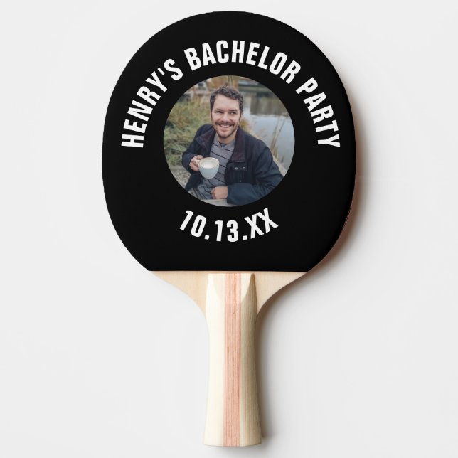 Bachelor Party Wedding Groom Photo Ping Pong Paddle (Front)