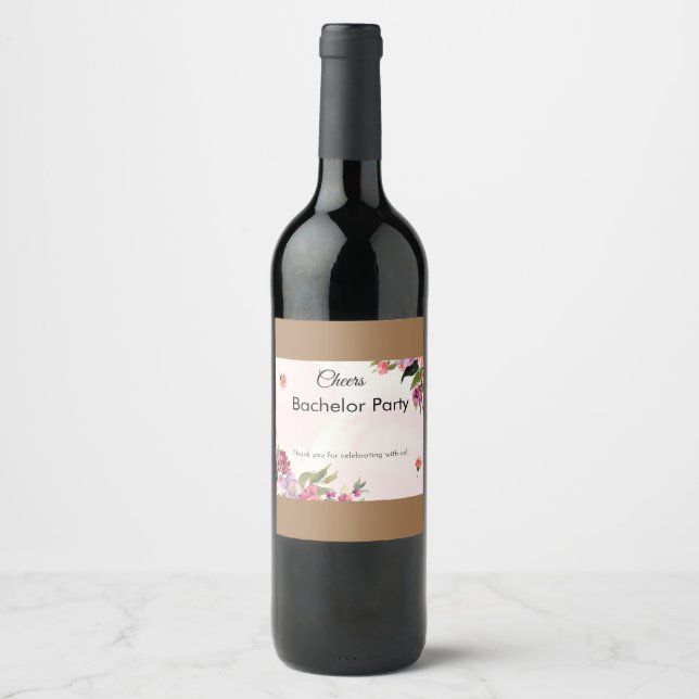 Bachelor Party  Wine Label (Front)