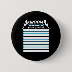 Bachelor Party With Checklist - Tasks For The Groo 6 Cm Round Badge
