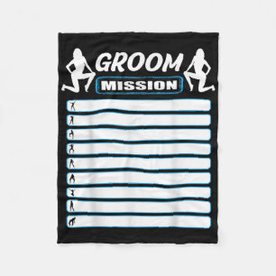 Bachelor Party With Checklist - Tasks For The Groo Fleece Blanket