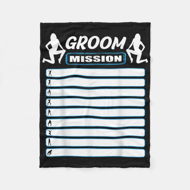Bachelor Party With Checklist - Tasks For The Groo Fleece Blanket (Front)