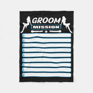 Bachelor Party With Checklist - Tasks For The Groo Fleece Blanket