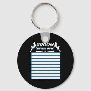 Bachelor Party With Checklist - Tasks For The Groo Key Ring