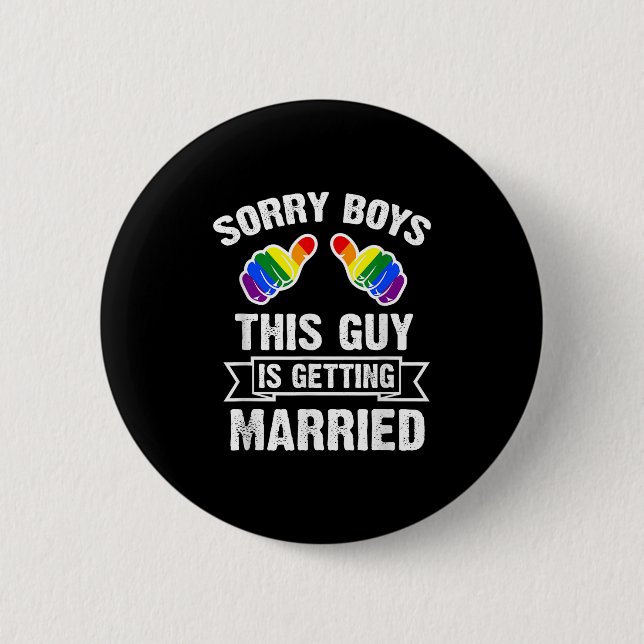 Bachelor Shirt Party Lgbt Gay Pride Groom Bride  6 Cm Round Badge (Front)