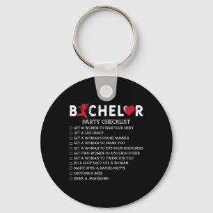 Bachelor Supplies Party Checklist Groom Groomsmen Key Ring