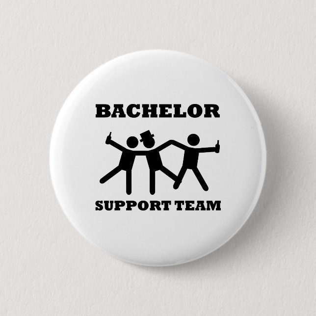 Bachelor Support Team 6 Cm Round Badge (Front)