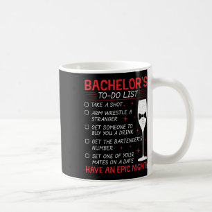 Bachelor To Do List Groom Bride Party Funny Bachel Coffee Mug