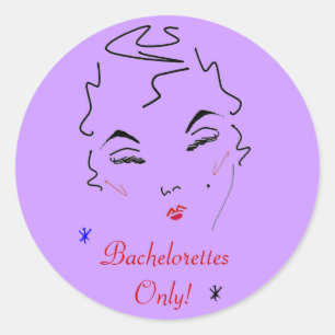 Bachelorette Bash Classic Round Sticker