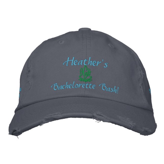 Bachelorette Bash I Blue Embroidered Hat (Front)