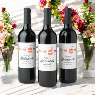 Bachelorette Beach Bikini Weekend Wine Label