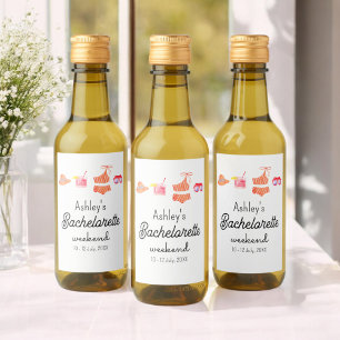 Bachelorette Beach Bikini Weekend Wine Label