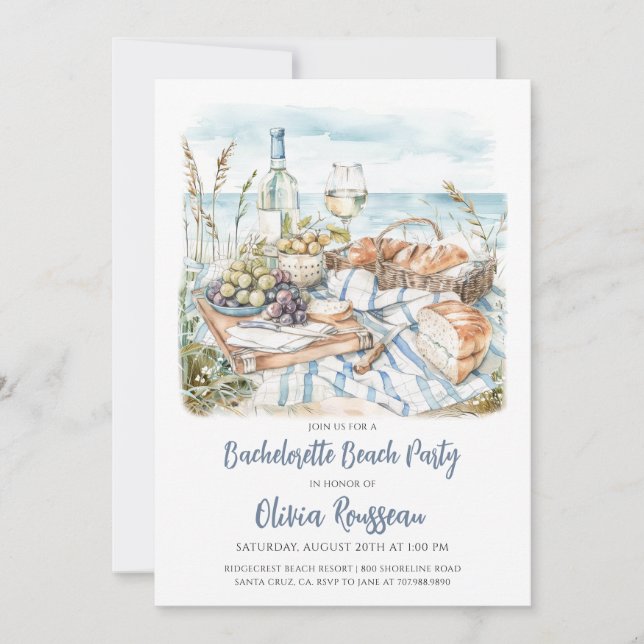 Bachelorette Beach Party Invitation (Front)