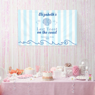 Bachelorette Beach Party Last Toast On the Coast Banner