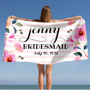 Bachelorette Beach Towel Personalised Bridesmaid
