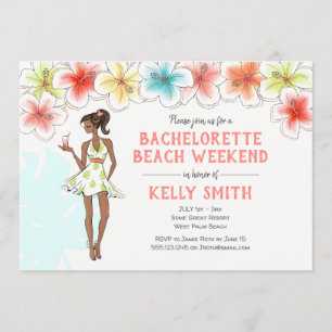Bachelorette Beach Weekend Getaway Invitation