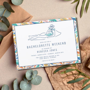 Bachelorette Beach Weekend Getaway Invitation