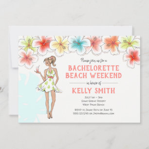 Bachelorette Beach Weekend Getaway Invitation