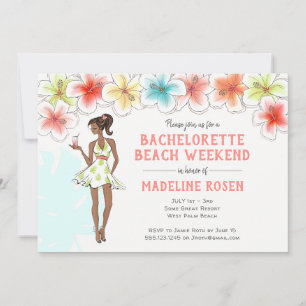 Bachelorette Beach Weekend Getaway Invitation