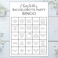 Bachelorette Bingo Hen Party Game Challenge
