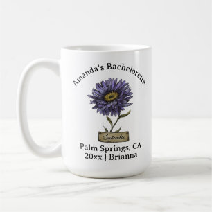 Bachelorette Birth Month Flower September Aster Coffee Mug