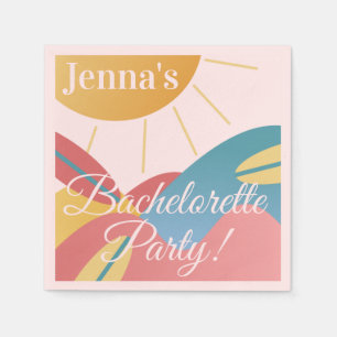 Bachelorette Bridal Shower Beach Surfing  Napkin